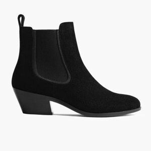 Duchess Black Suede Bootie